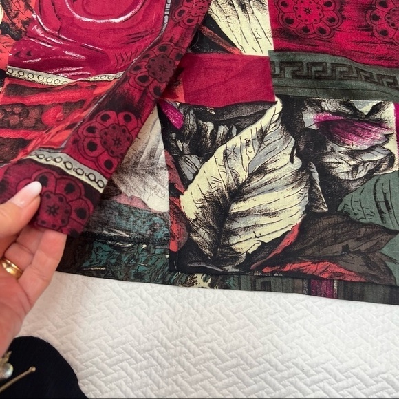 VINTAGE❤️LESLIE Belle Two Piece Burgundy Suit Size XL - Picture 13 of 16